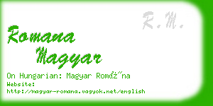 romana magyar business card
